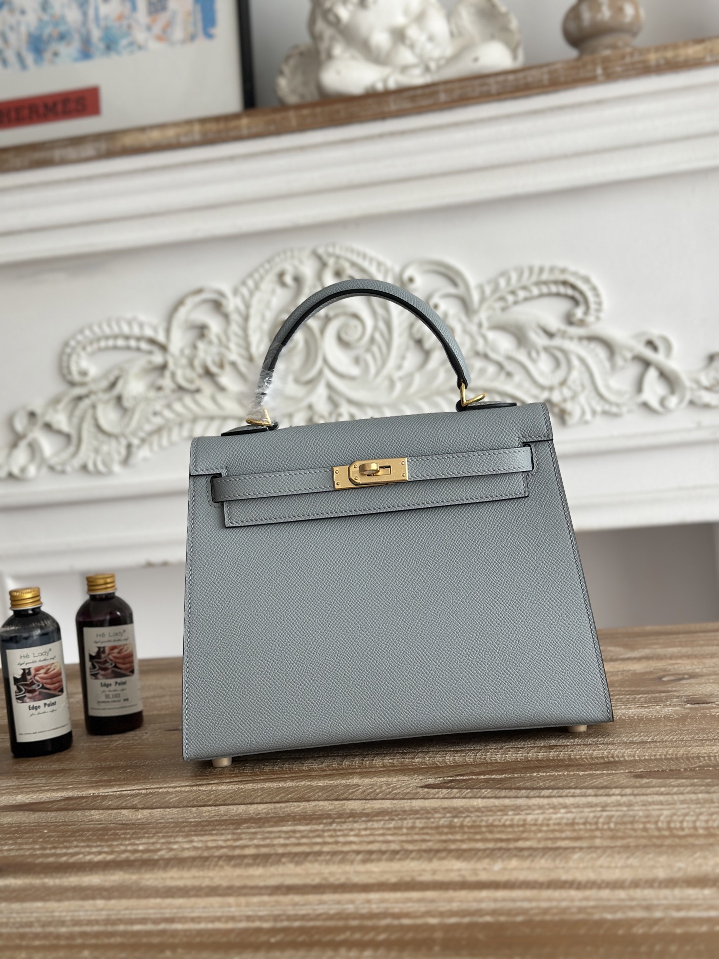 NO:894028,Kelly esom leather, semi-hand-stitched wax thread, color, puppet gray, gold buckle, size 25cm, Hermes, hermes, Hermes,19860909凯莉Kelly esom皮 半手工手缝蜡线 颜色木偶灰,金扣 尺寸25cm,爱马仕,hermes,Hermes,,Bag