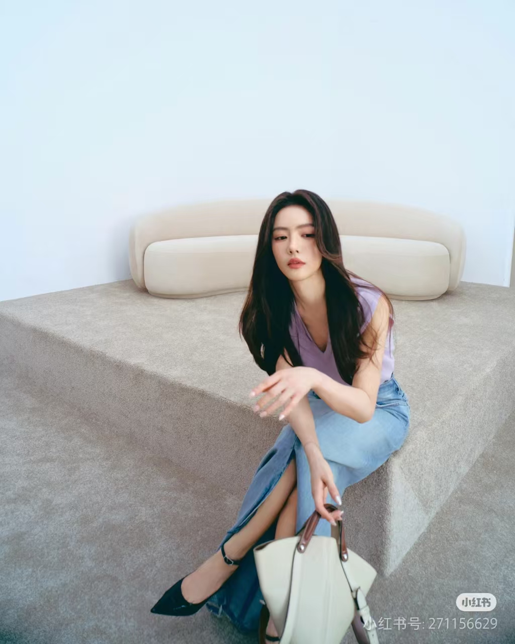 ♥️mm 双腰洗水牛仔长半裙！棉 SML