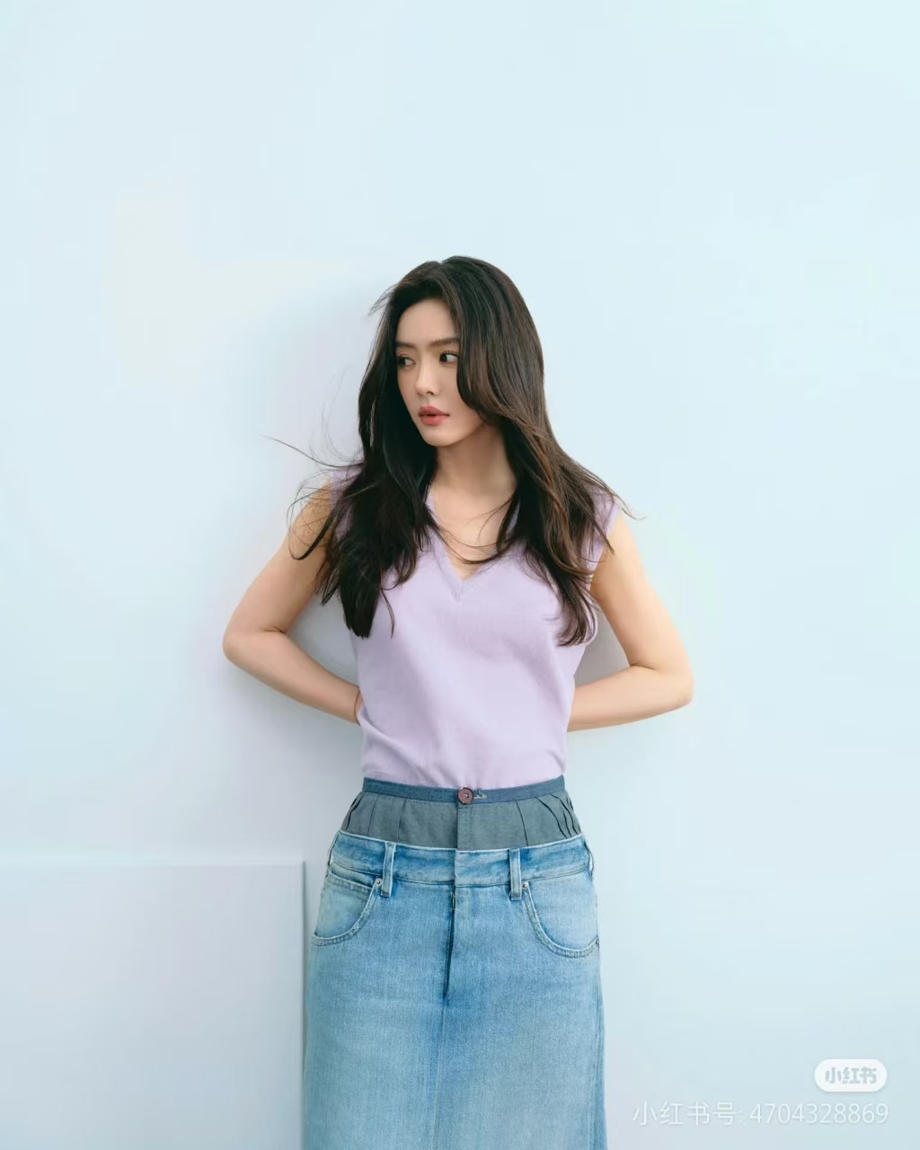 ♥️mm 双腰洗水牛仔长半裙！棉 SML