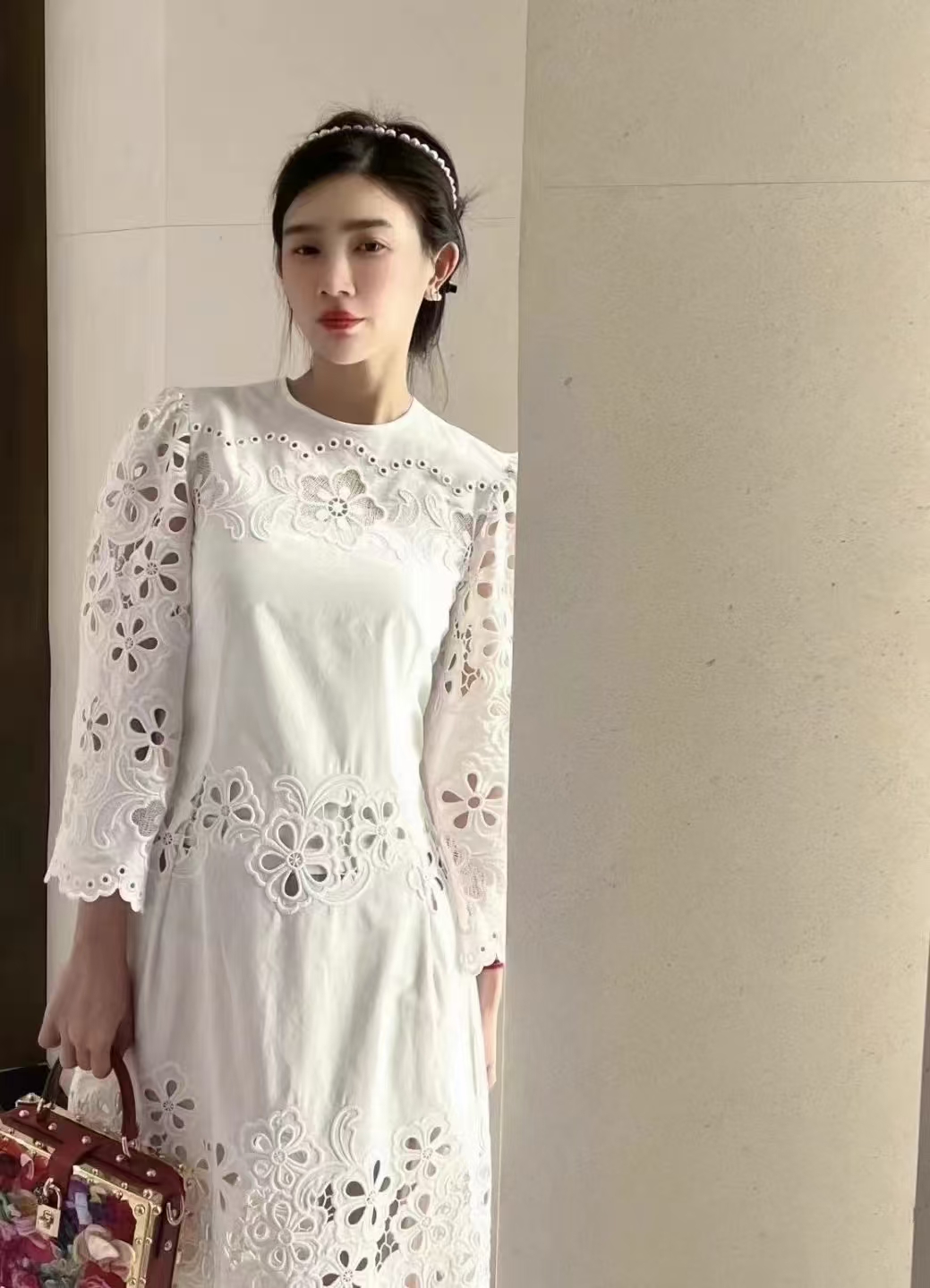 ❤️重工刺绣连衣裙！棉 SML 