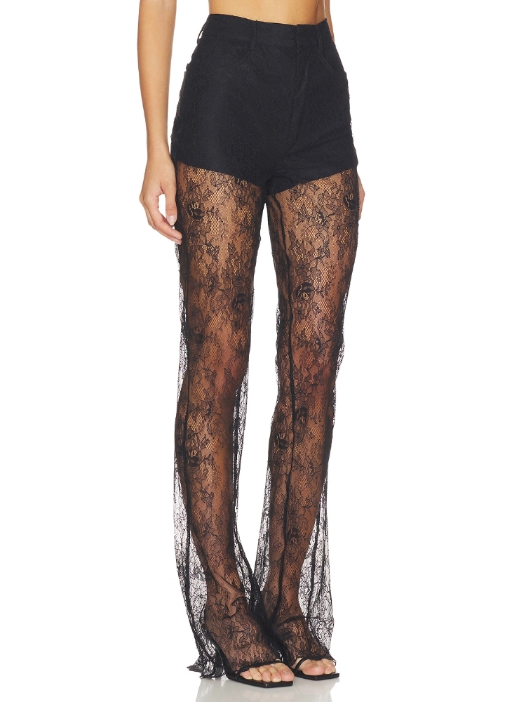 ❤️双层蕾丝长裤！有内衬 两色 SML