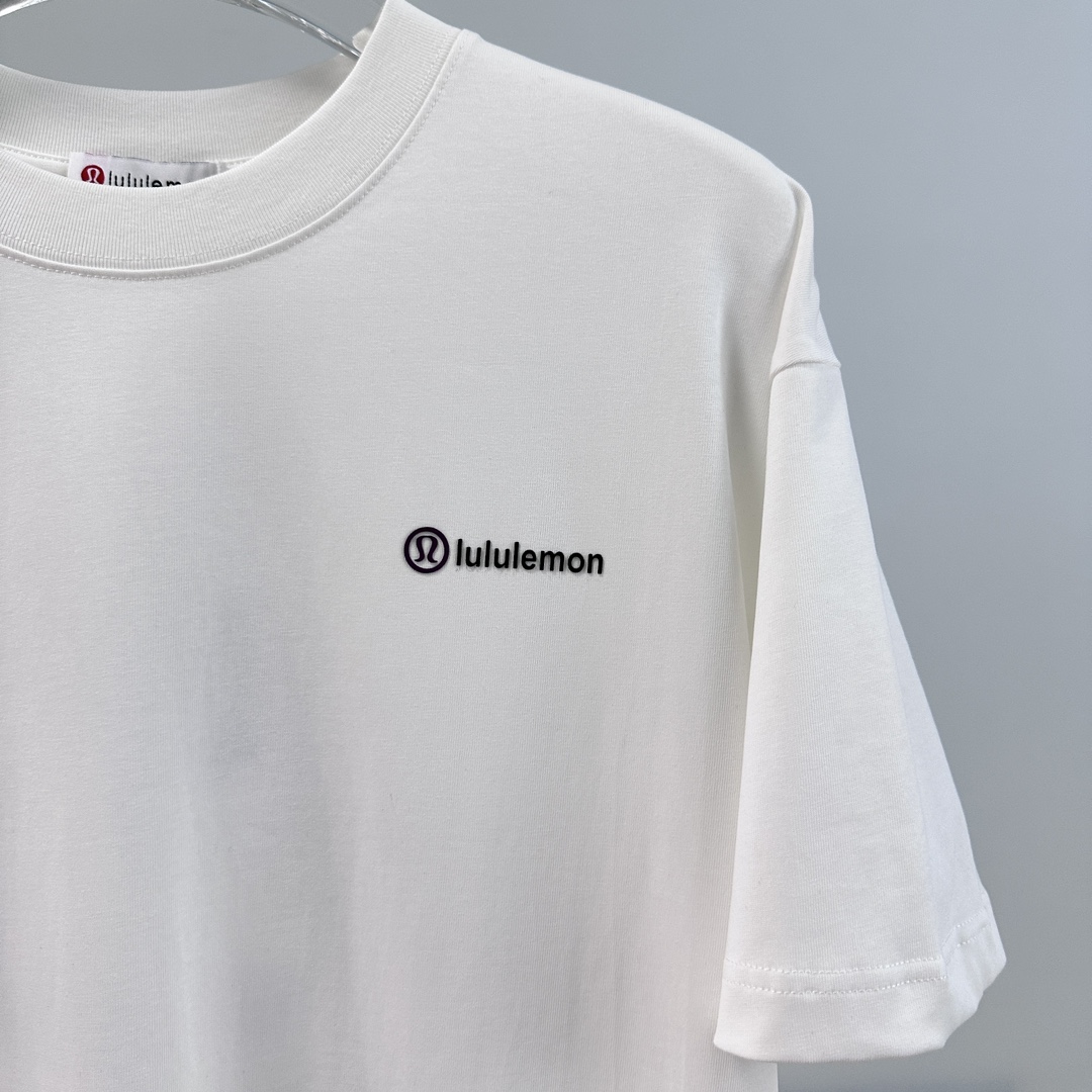 Lululemon｜露露乐蒙 经典硅胶logo字母印花圆领短袖T恤