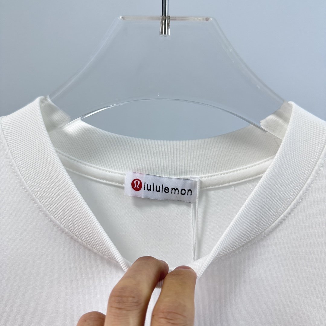 Lululemon｜露露乐蒙 经典硅胶logo字母印花圆领短袖T恤