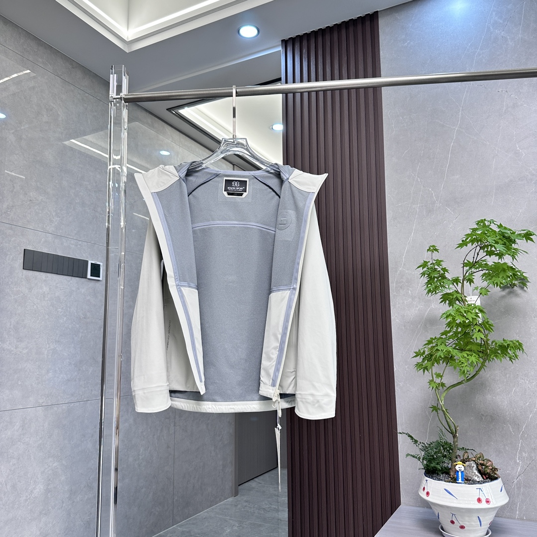 KO LON｜可隆｜SPORT HIK系列｜防风防泼水舒适保暖连帽软壳夹克女款 浅紫色 象牙白