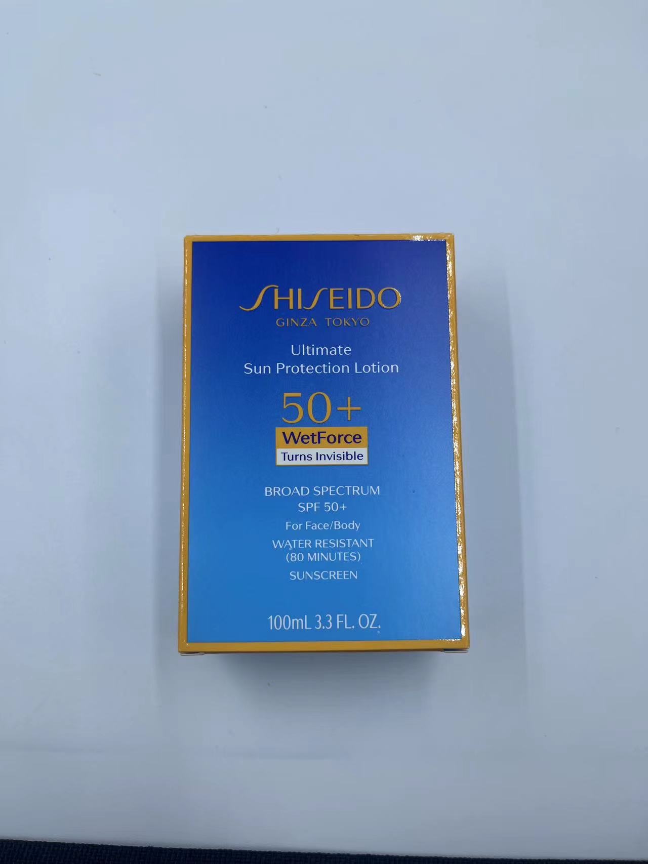 28！（下单备注：蓝胖子防晒霜100ml） 新日期资生堂蓝胖子防晒霜100ml🔜编码：5085EG，实拍📸到货❗️资生堂蓝瓶防晒乳100ml原盒，2020新版🇯🇵清爽型🇯🇵俗称蓝胖子～[呲牙]蓝胖子是资生堂针对户外的防晒，科技…