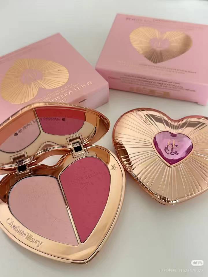 32! (Nota del pedido: CT Corazón Rubor Rosas) Nuevo CT Rubor Corazón Bicolor Madera Rosa 13G ROSEWOOD Madera Rosa