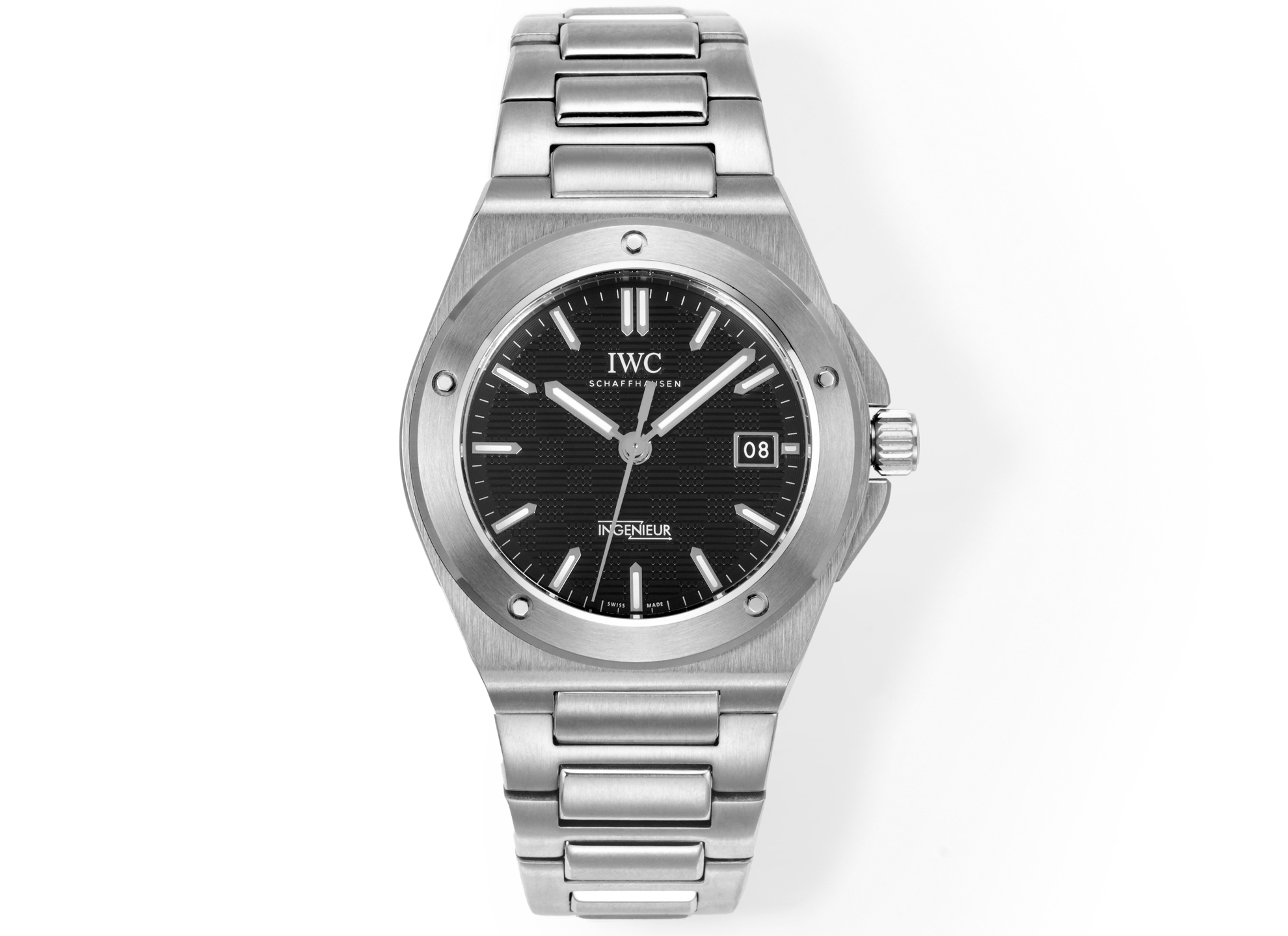NO:821674,CH·FACTORY IWC Engineer Automatic Watch 40 quick-release version has been fully upgraded, committed to creating the highest version of the engineer in the market, breaking through multi-layered technical bottlenecks, and striving for perfection!   1. Upgraded to the same quick-release strap device as the genuine product. The middle links of the strap are made of frosted fine steel straps and medium-beaded bright steel straps, synchronizing the details of the original version. 2. Solved the thickness problem, using the original imported 2892-modified 32111 fully automatic mechanical movement with a built-in anti-magnetic soft iron device to protect the watch from magnetic interference. The 40mm watch diameter, 10.7mm thickness, and 45.7mm longitudinal lug spacing are consistent with the original.  3. The plaid design of the dial has also been improved in all aspects. It is made by stamping and then galvanized. The green dial (blue-green) dial can show different colors under different lights!  4Each bottom cover is equipped with an independent code, one code for each watch!  ,,iwc19860909CH·FACTORY IWC万国工程师自动腕表40快拆版全面升级,致力打造市场最高版本工程师,突破多层技术瓶颈,力求完美！  1升级正品同款快拆表带装置,表带中间链节分别做了磨砂精钢带和中珠亮光两种,同步原版细节. 2解决了厚度问题,采用原装进口2892改32111全自动机械机芯内置防磁软铁装置,保护腕表不受磁力干扰,40mm表径,厚度10.7mm,45.7mm表耳纵向间距与正品一致. 3表盘格纹设计也做了全方面提升,由冲压制作后再做镀锌处理,绿盘（蓝绿色）表盘在不同光线下可呈现不同颜色！ 4每款底盖配备独立编码,一表一码！,,iwc,Watch