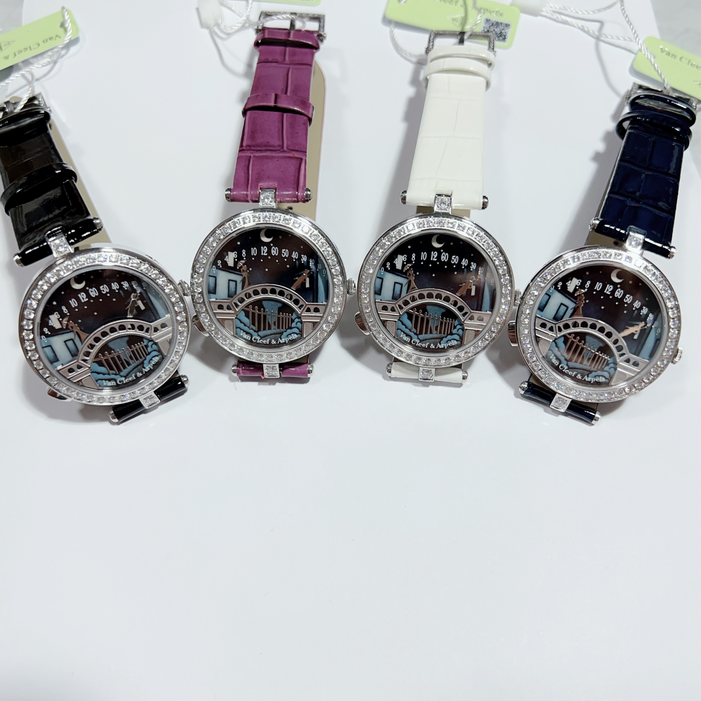 NO:726701,Van Cleef & Arpels ~ v1 version four color cowhide leather straps, van cleef, cowhide19860909梵克雅宝～v1版四个色牛皮带,,van cleef,cowhide,Watch