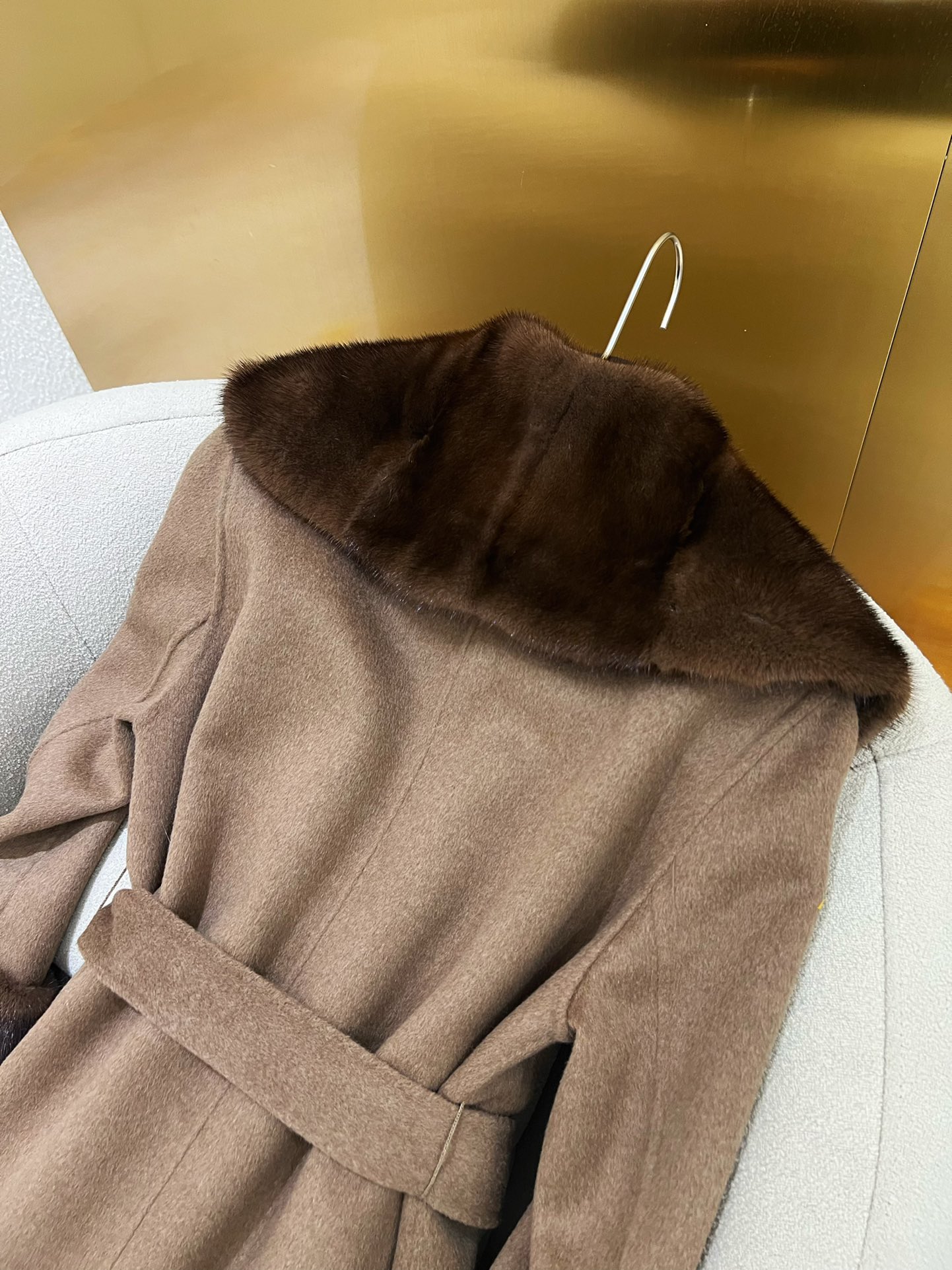 Elegant Mink Collar Cashmere Wool Coat | Luxurious & Warm, Various Sizes 10 i1723982683 1701 1