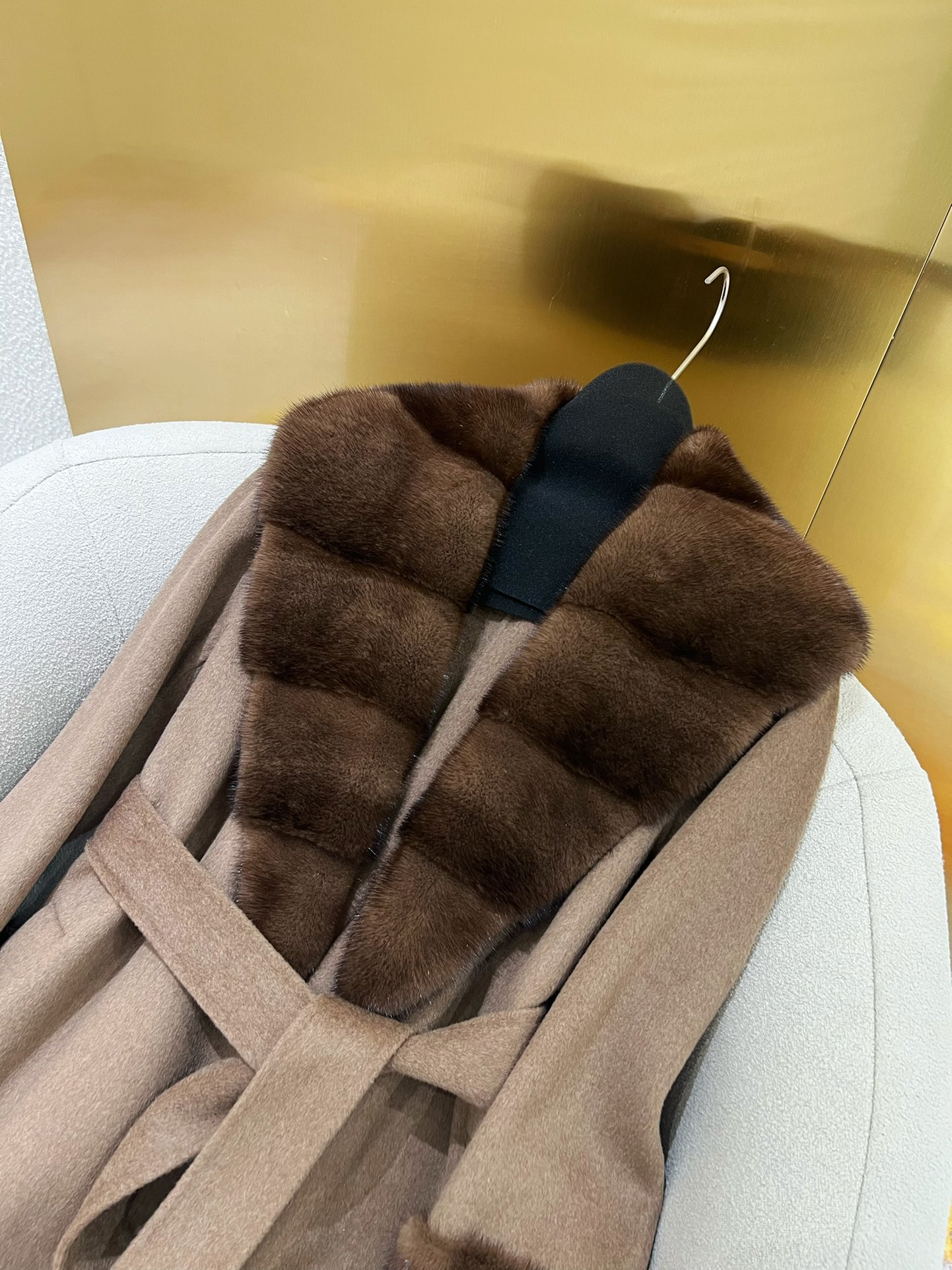 Elegant Mink Collar Cashmere Wool Coat | Luxurious & Warm, Various Sizes 6 i1723982683 7163 8
