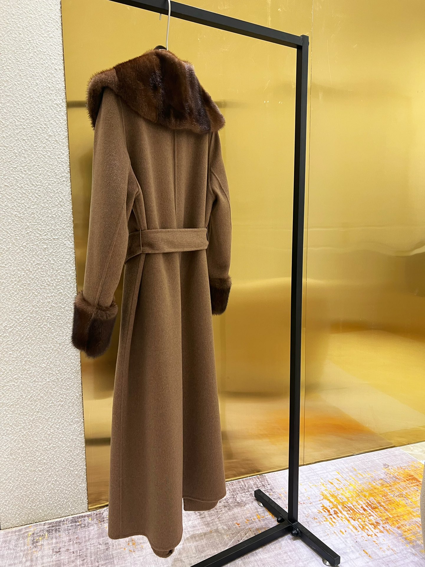 Elegant Mink Collar Cashmere Wool Coat | Luxurious & Warm, Various Sizes 3 i1723982683 7322 5