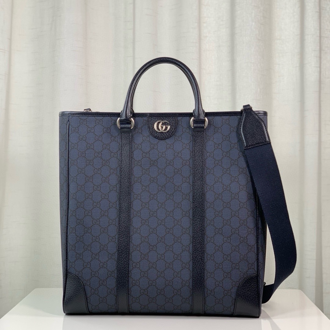 24 new products gucci Ophidia series GG tote briefcase, imported leather GG with cowhide piping, cotton and linen lining, 1 zipper pocket and 1 o
