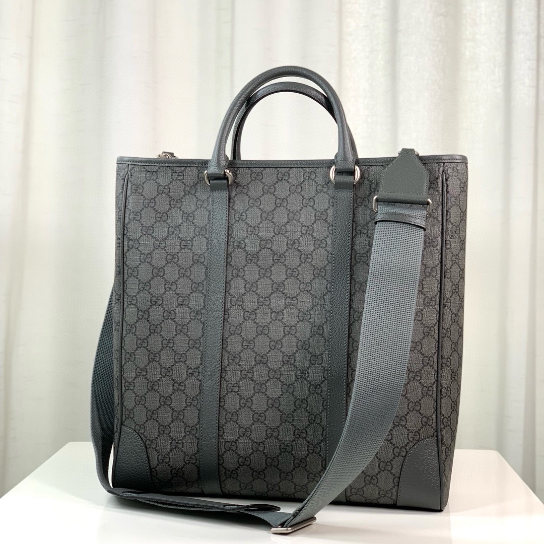 24 new products gucci Ophidia series GG tote briefcase, imported leather GG with cowhide piping, cotton and linen lining, 1 zipper pocket and 1 o