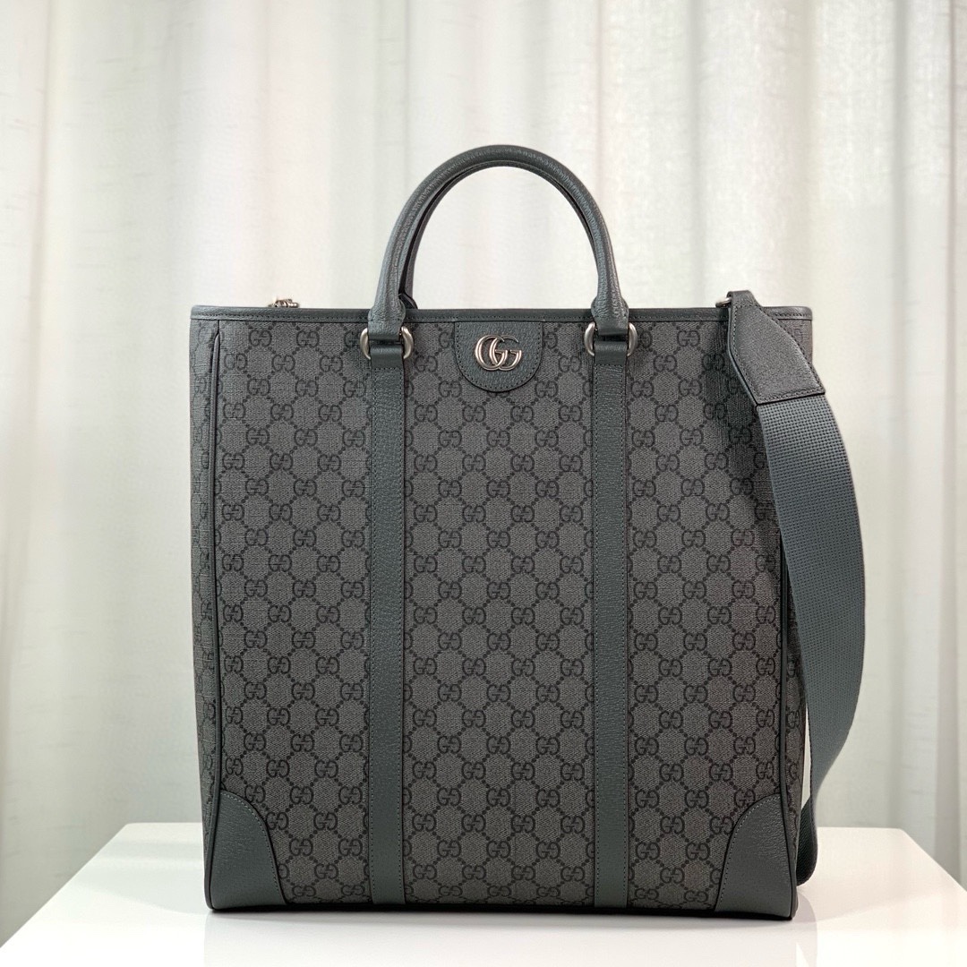 24 new products gucci Ophidia series GG tote briefcase, imported leather GG with cowhide piping, cotton and linen lining, 1 zipper pocket and 1 o
