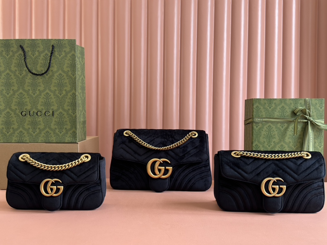 Gucci GG Marmont series 443497, 443496, 446744 velvet