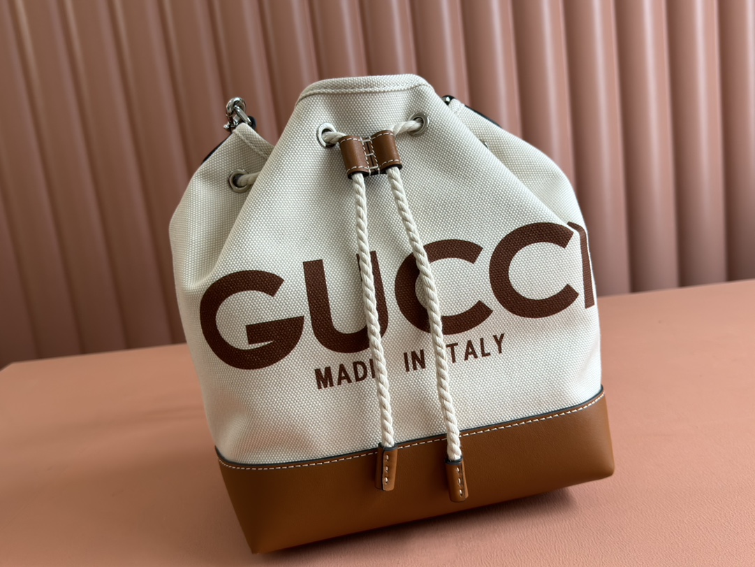 Gucci Beige canvas with brown leather crossbody everyday