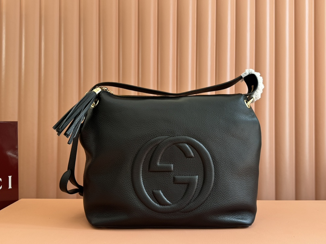 Gucci Black Leather Soho Disco Bag with Tassel - Classic & Stylish 2 i1729682242 5681 6