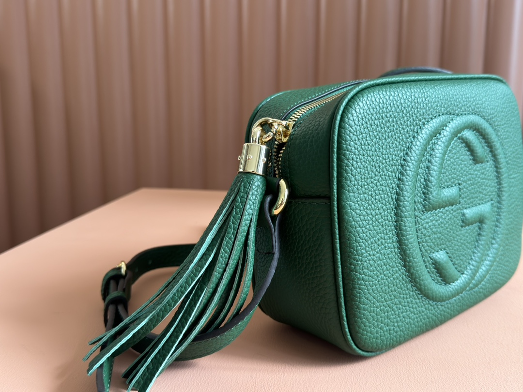 Gucci Soho Camera Bag - Classic Double G Logo, Green Leather Crossbody 7 i1730024633 1465 2