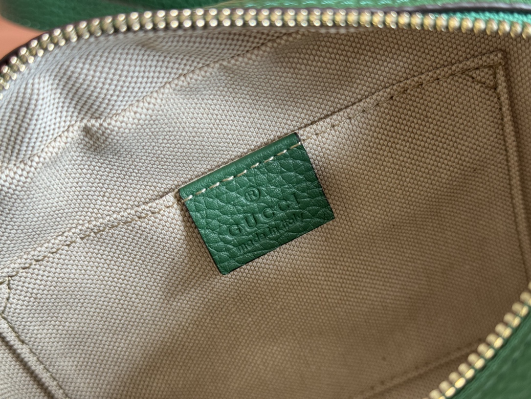 Gucci Soho Camera Bag - Classic Double G Logo, Green Leather Crossbody 9 i1730024633 6381 5