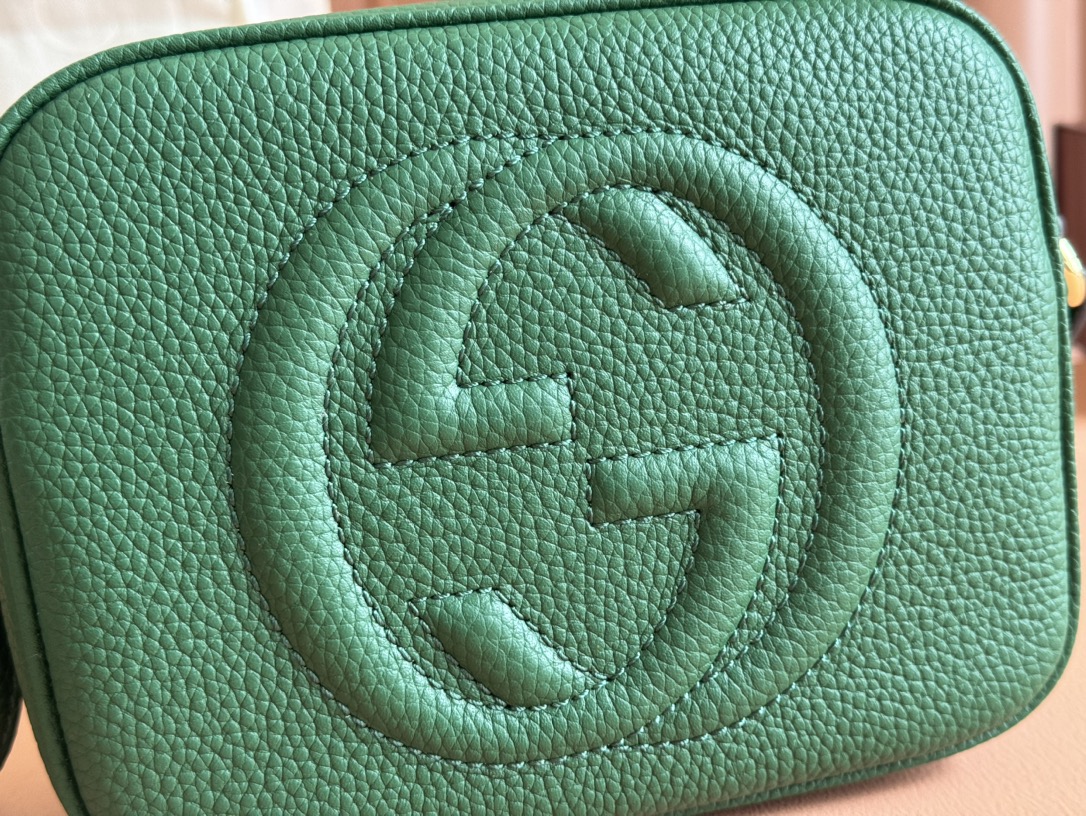 Gucci Soho Camera Bag - Classic Double G Logo, Green Leather Crossbody 6 i1730024633 7270 0