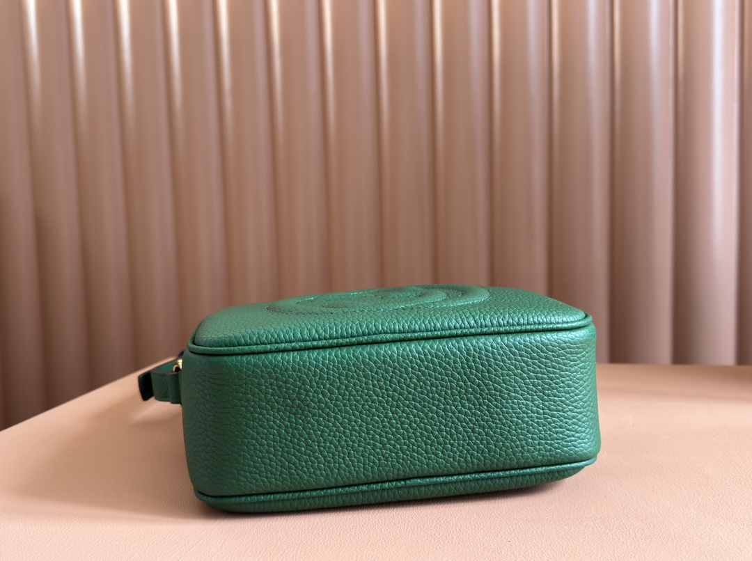 Gucci Soho Camera Bag - Classic Double G Logo, Green Leather Crossbody 5 i1730024633 7602 4