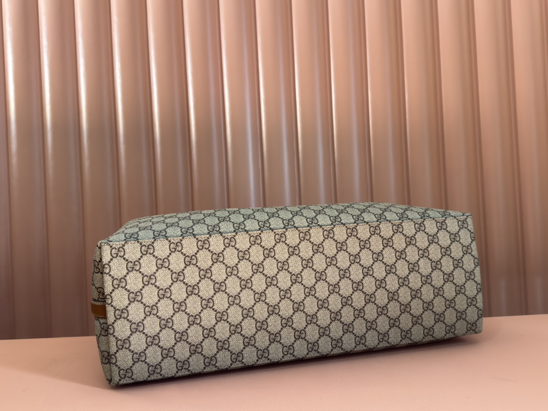 Gucci GG Emblem Beige Ebony GG Supreme with Brown leather trim tote everyday