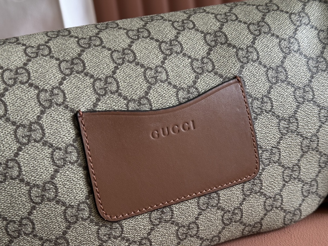 Gucci GG Emblem GG Supreme beige and brown crossbody