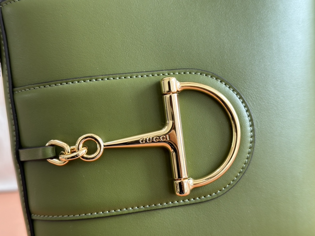 Gucci 1955 Horsebit Bucket Bag Olive Green mini shoulder everyday