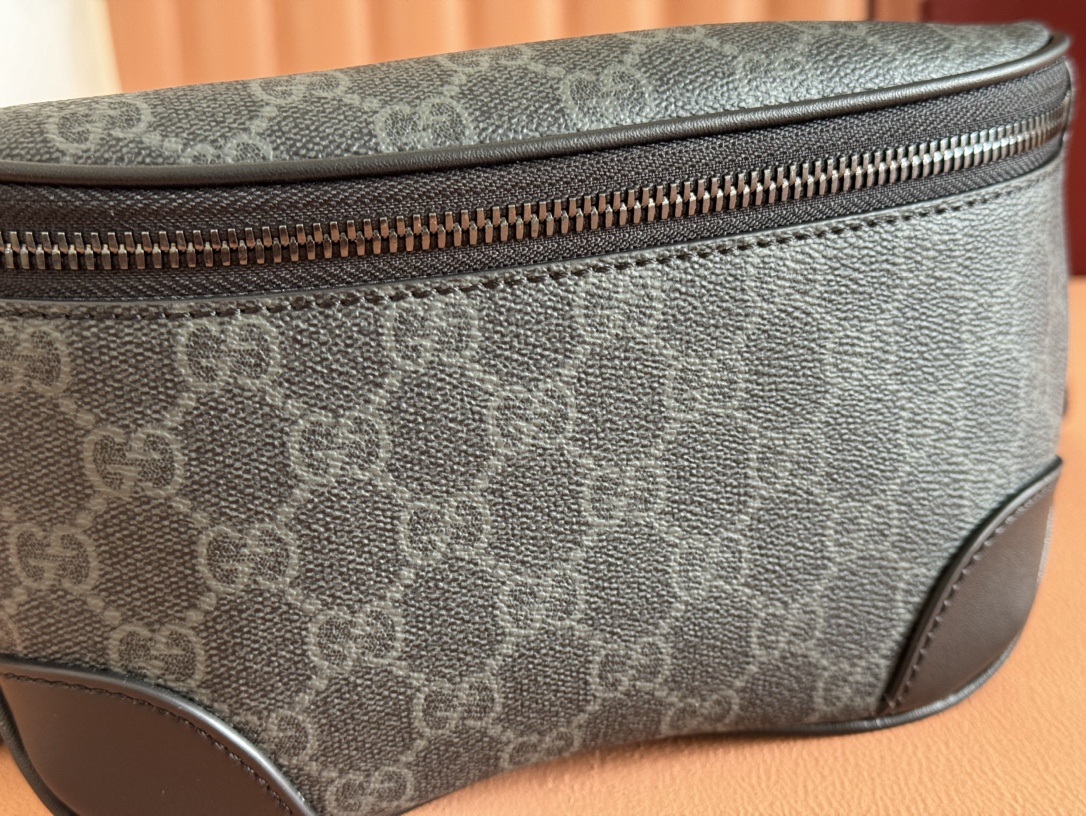 Gucci Monogram Belt Bag - Black Coated Fabric, Leather Trim 6 i1743147625 2895 7