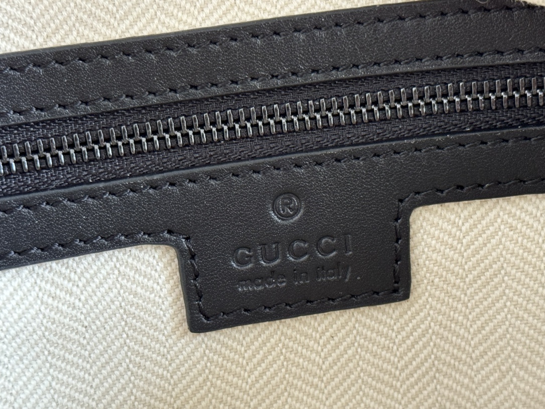 Gucci Monogram Belt Bag - Black Coated Fabric, Leather Trim 9 i1743147625 341 6