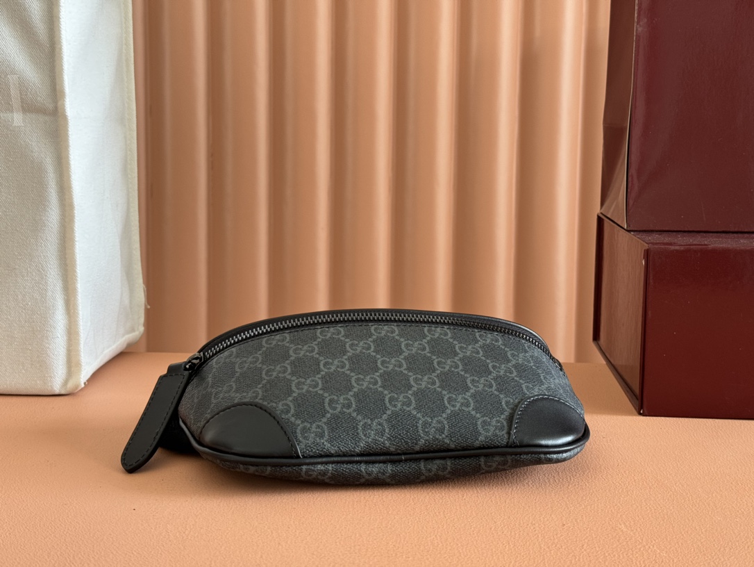 Gucci Monogram Belt Bag - Black Coated Fabric, Leather Trim 5 i1743147625 8154 4