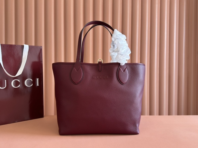 Gucci Totissima Reversible Tote Bag, Wine Red Leather & Beige Canvas, Gold Hardware 1 Gucci Totissima Reversible Tote Bag, Wine Red Leather & Beige Canvas, Gold Hardware