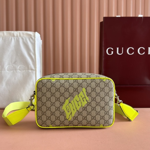 Gucci Currynew Crossbody Bag Beige/Brown GG with Yellow Trim 1 Gucci Currynew Crossbody Bag Beige/Brown GG with Yellow Trim