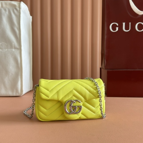 Gucci Marmont Mini Bag Yellow Leather with Silver-tone Hardware 1 Gucci Marmont Mini Bag Yellow Leather with Silver-tone Hardware