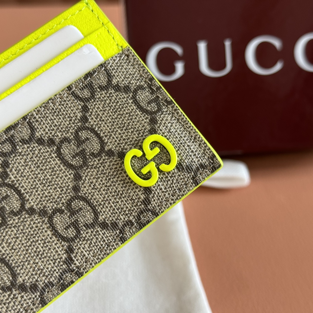 Gucci GG Supreme canvas with neon yellow trim everyday