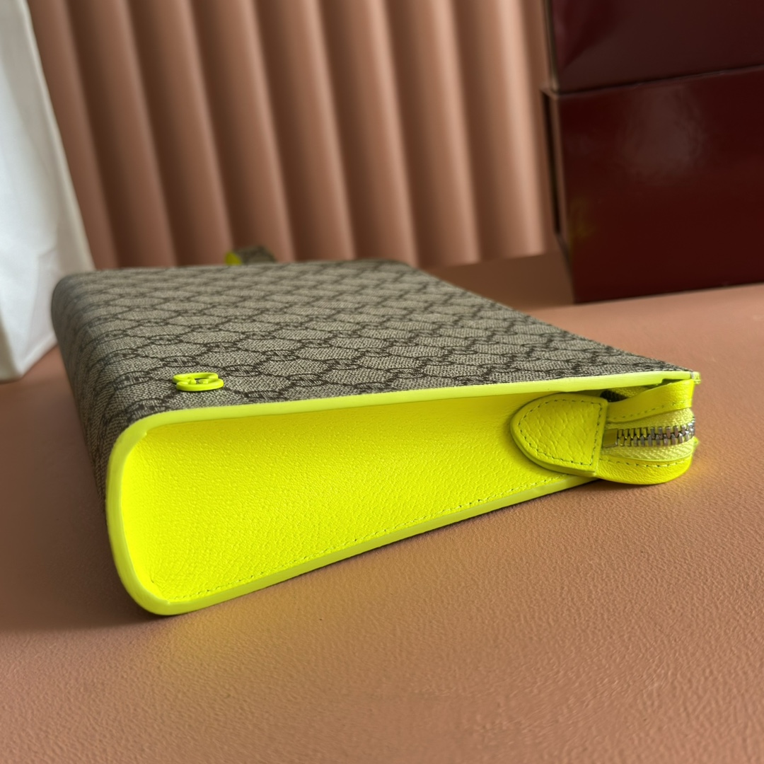 Gucci GG Supreme GG Supreme Beige/Neon Yellow Standard everyday