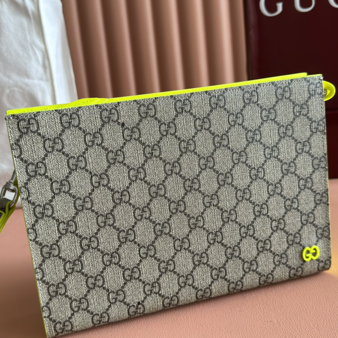 Gucci GG Supreme GG Supreme Beige/Neon Yellow Standard everyday