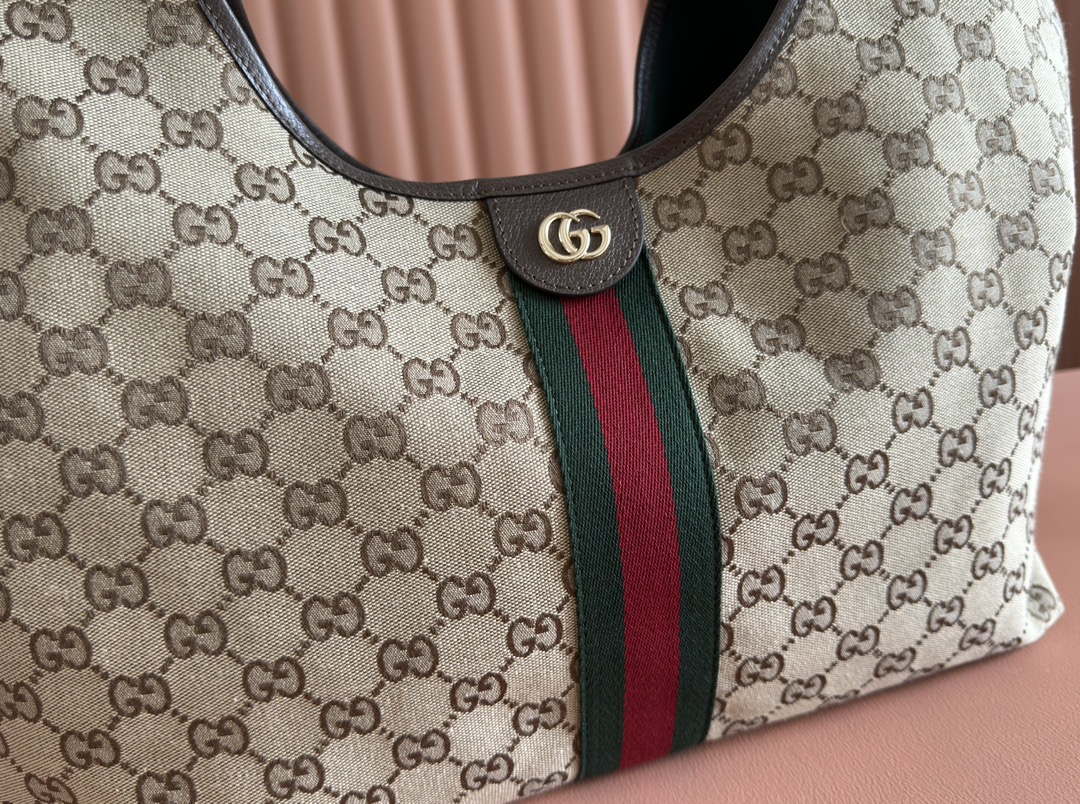 Gucci Giglio Large Tote Bag in Beige and Brown GG Canvas with Pouch 7 i1749810152 2794 8