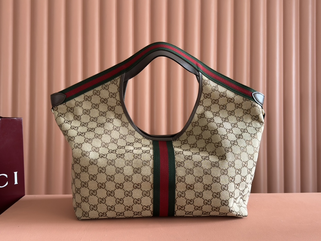 Gucci Giglio Large Tote Bag in Beige and Brown GG Canvas with Pouch 3 i1749810152 2832 6