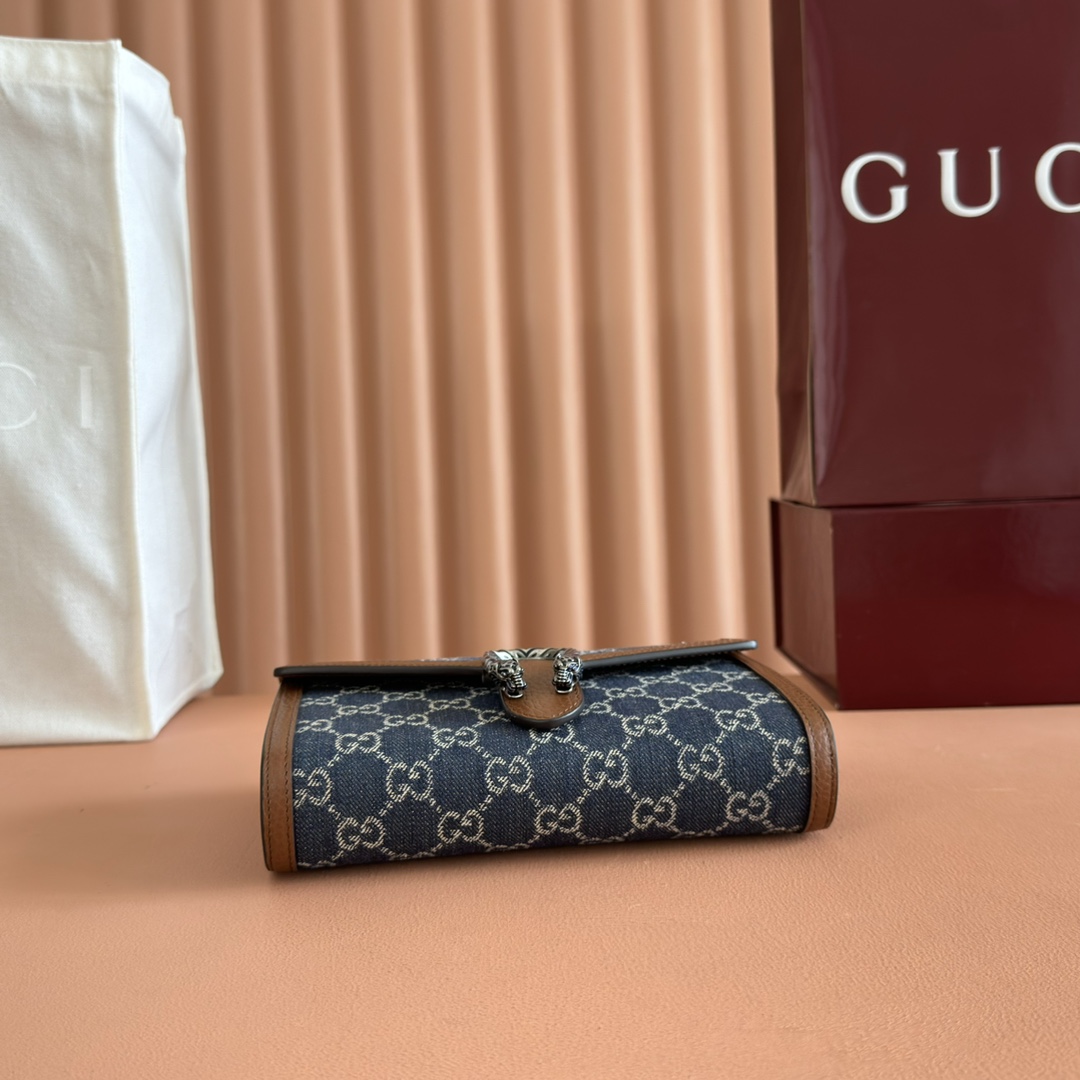 Gucci Dionysus Blue GG Supreme canvas with brown leather trim 20x13 5x4cm shoulder everyday
