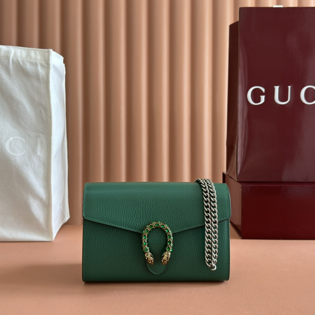 Gucci Dionysus Green leather 20x13 5x4cm shoulder everyday