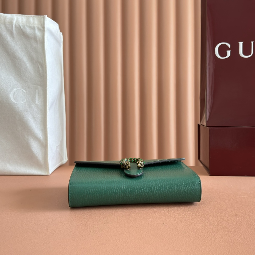 Gucci Dionysus Green leather 20x13 5x4cm shoulder everyday
