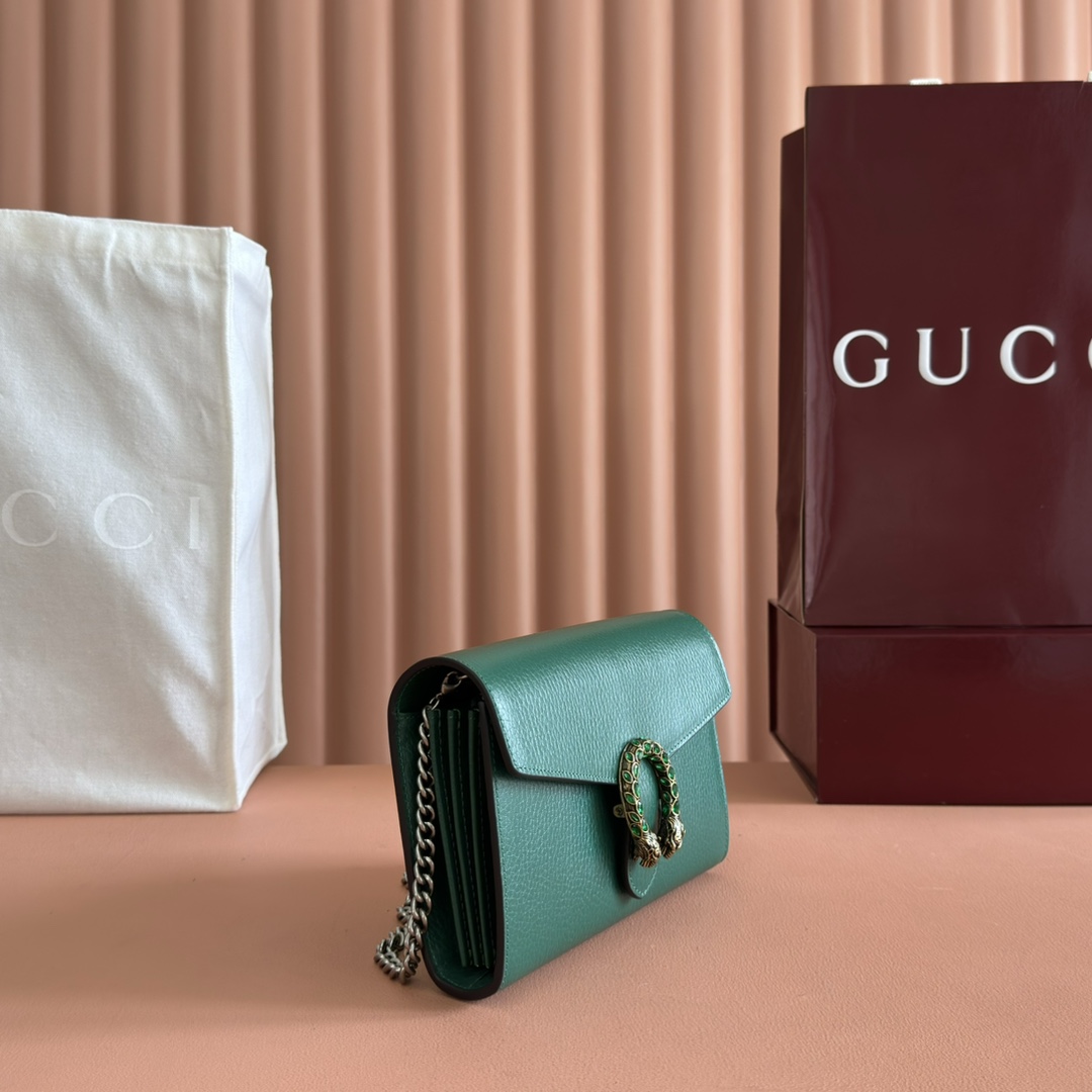 Gucci Dionysus Green leather 20x13 5x4cm shoulder everyday