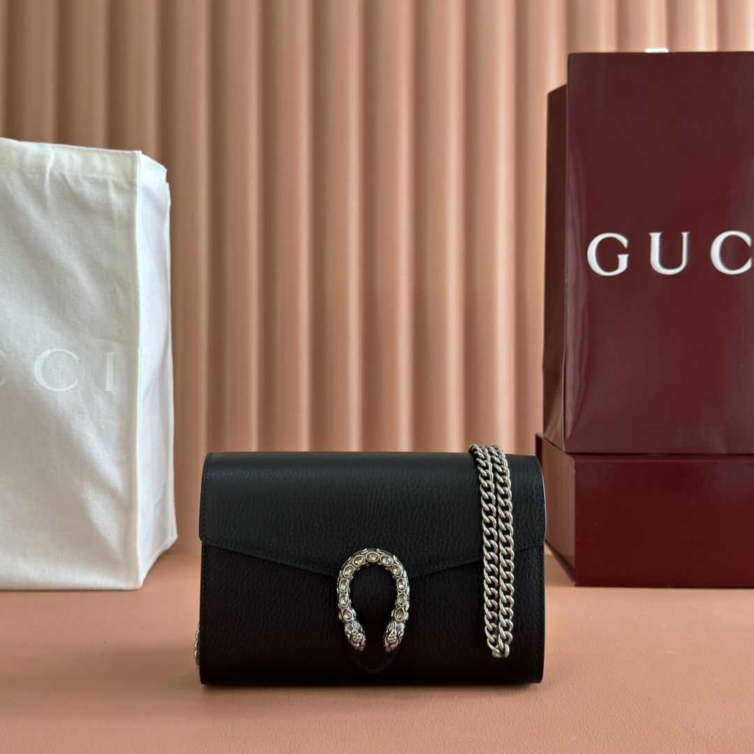 Gucci Dionysus Black 20 13 5 4cm shoulder everyday