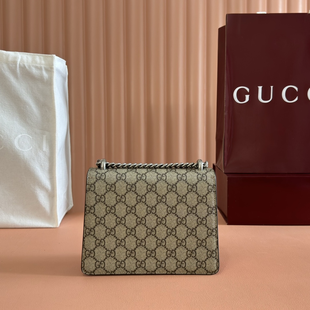 Gucci Dionysus 421970 GG Supreme with red suede 20 15 5 5cm crossbody everyday