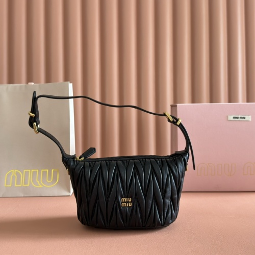 Miu Miu Matelassé Nappa Leather Mini Handbag with Handle - Black 1 Miu Miu Matelassé Nappa Leather Mini Handbag with Handle - Black