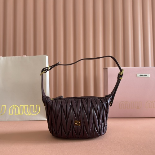 Miu Miu Matelassé Nappa Leather Small Baguette with Handle 1 Miu Miu Matelassé Nappa Leather Small Baguette with Handle