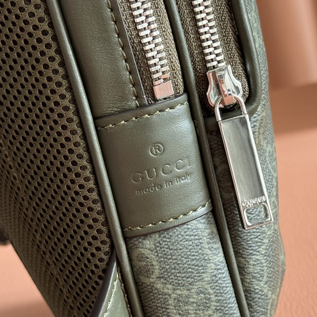 Gucci Supremee Canvas Messenger Bag - Forest Green Leather Trim - Model 822073 8 i1756977557 2953 1