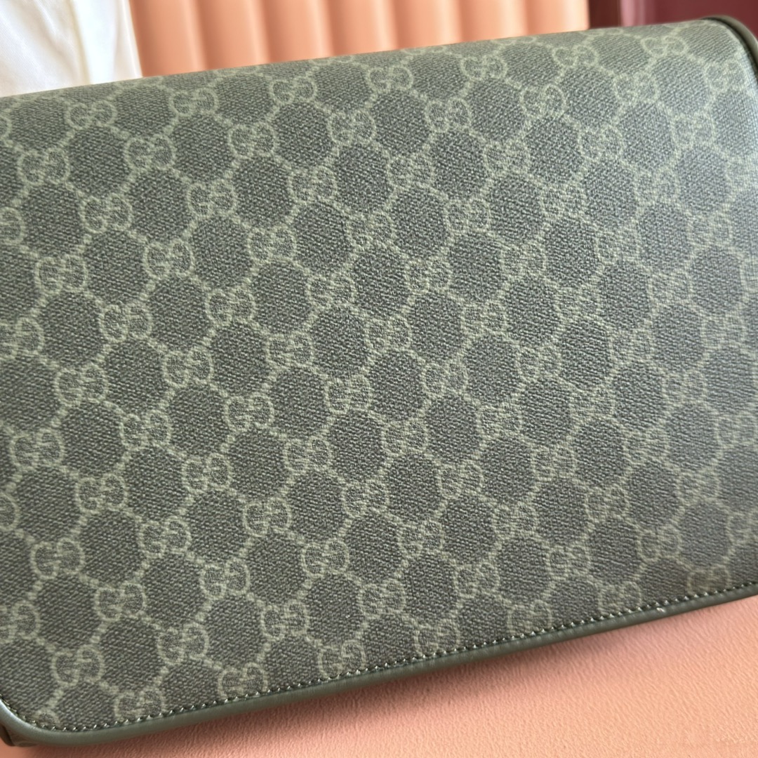 Gucci Green Messenger Bag with Gucci Letter Pattern - Medium Size 6 i1757499457 4014 3