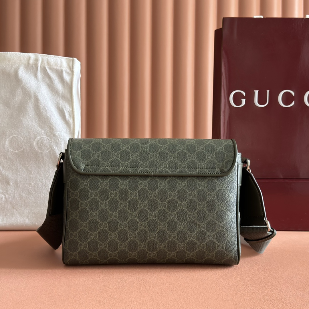 Gucci Green Messenger Bag with Gucci Letter Pattern - Medium Size 3 i1757499457 5600 5